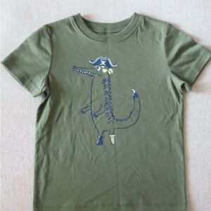 Kids Green Crocodile Graphic T-Shirt